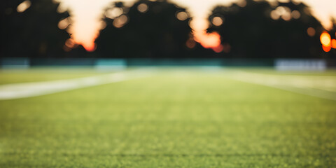Sportplatz Hintergrund im Abendlicht Bokeh