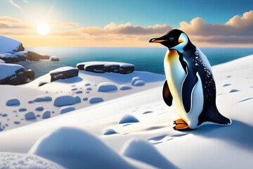 Draw a little penguin resting on a sunny day.
Generative AI