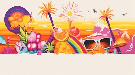 Summer style drawing