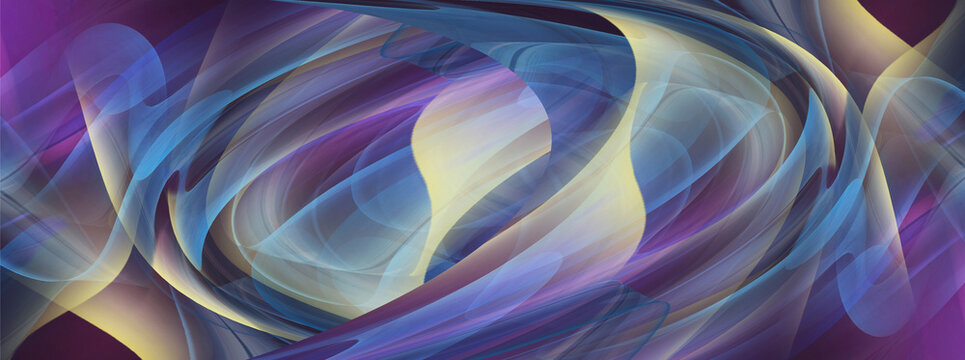 Digital veils in movement decorative illustration vector background 