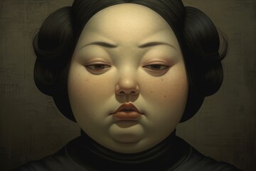 太った女性,Generative AI AI画像