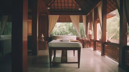 Türaufkleber Massagesalon Concept of a modern spa room for massage