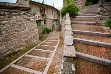Pedestrian Street in Assisi - Italy