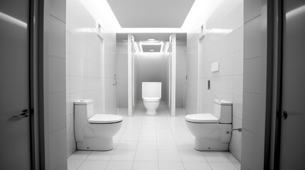 Modern toilet interior