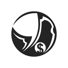 money logo template. Icon Illustration Brand Identity. Isolated and flat illustration. Vector graphi