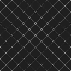 Fototapeta premium Geometric dotted black and white pattern. Seamless abstract modern dark texture for wallpapers and backgrounds