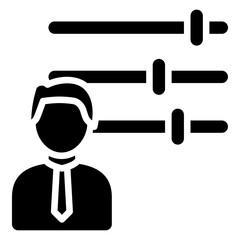 skills icon often used in design, websites, or applications, banner, flyer to convey specific concepts related to project management.