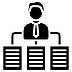 job icon often used in design, websites, or applications, banner, flyer to convey specific concepts related to project management.