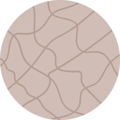 Abstract Round Outline Doodle Highlight Cover. Circle icons for social media stories and bloggers in pastel and boho style