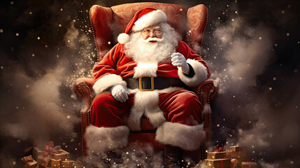 Illustration about christmas Santa Claus.