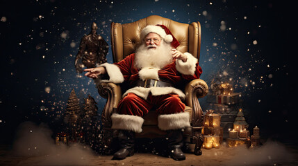 Illustration about christmas Santa Claus.