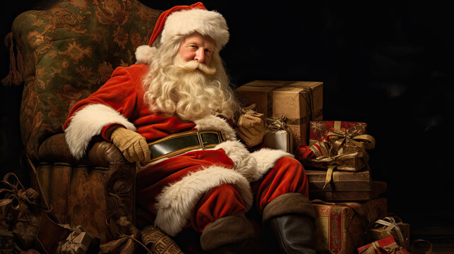 Illustration about christmas Santa Claus.