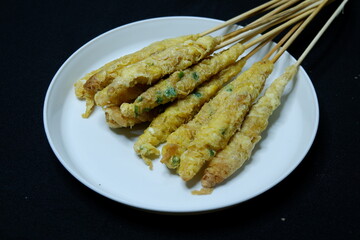 snack egg rolls on plate