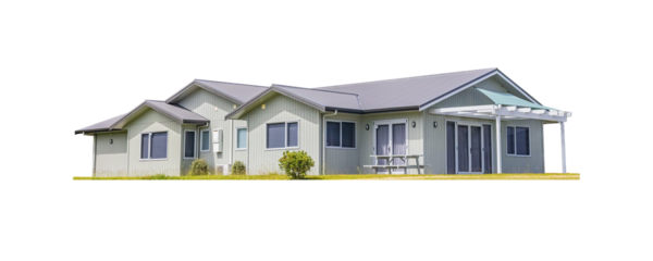 Cutout of an isolated single house with the transparent png