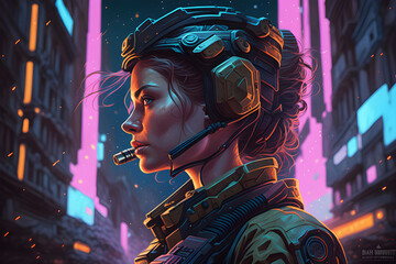 person with graffiti on wall
Generative AI