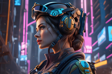 portrait of a woman in the city
Generative AI