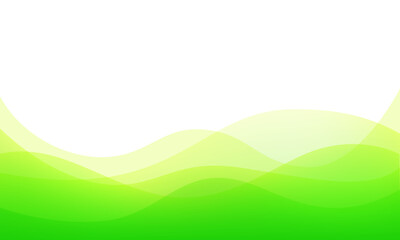 緑の波型グラデーションの背景素材