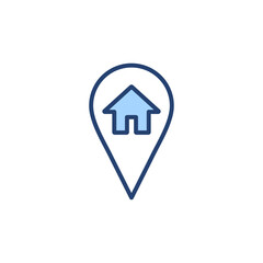 Address icon vector. home location sign and symbol. pinpoint