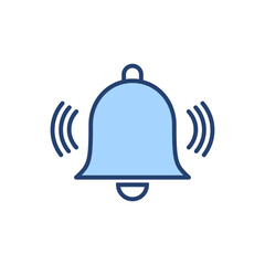 Bell icon vector. Notification sign and symbol for web site design