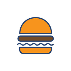 Burger icon vector. burger sign and symbol. hamburger