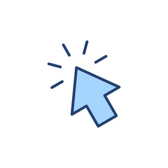 Click icon vector. pointer arrow sign and symbol. cursor icon