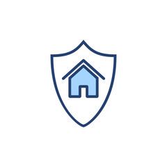 house insurance icon vector. house protection sign and symbol