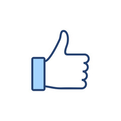 Like icon vector. Thumbs up sign and symbol. Hand like