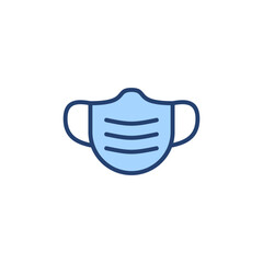 Mask icon vector. Medical mask sign and symbol. Man face with mask icon. Safety breathing mask