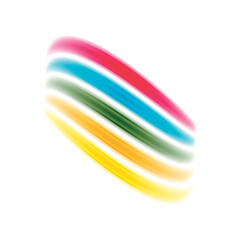 A vibrant and playful design featuring rainbow-color lines arranged in a dynamic composition, perfect for adding a pop of color to any project