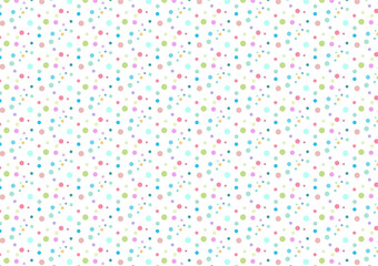 Polka dots sweet on white background.