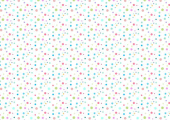 Polka dots sweet on white background.
