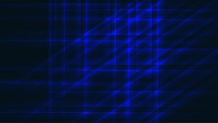Shiny blue lines background. Geometrical design pattern.