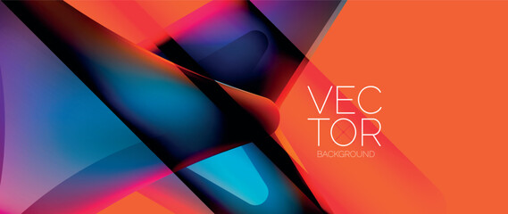 Fluid gradient arrow abstract. Vibrant arrows dance in a dynamic geometric backdrop, exuding captivating energy and movement