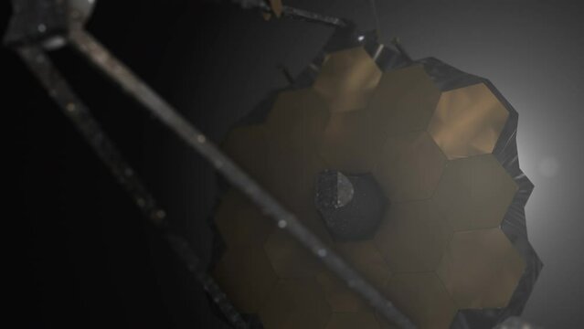 Stars Reflecting on James Webb Space Telescope - Cinematic Animation