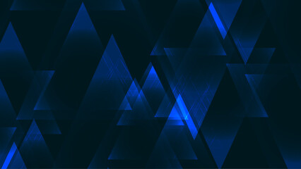 Fototapeta premium Abstract triangle blue background with modern corporate concept. blue and black gradient geometric