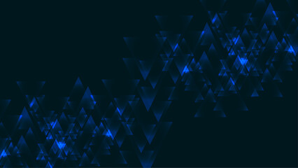 Abstract triangle blue background with modern corporate concept. blue and black gradient geometric