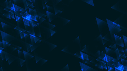 Abstract triangle blue background with modern corporate concept. blue and black gradient geometric