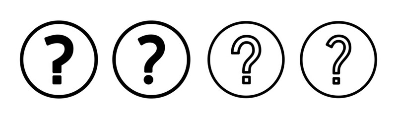 Question icon set illustration. question mark sign and symbol