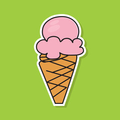 Ice cream milk sweet summer dessert cold gelato sundae cone scoop frozen delicious dairy favor