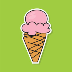 Ice cream milk sweet summer dessert cold gelato sundae cone scoop frozen delicious dairy favor