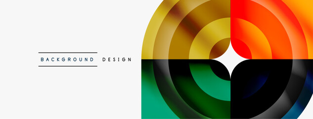 Obraz premium Circle abstract background. Wallpaper, banner, background, landing page, wall art, invitation, print, poster