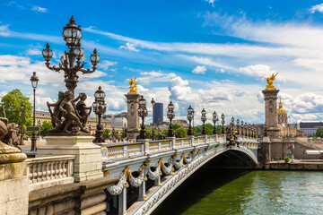 Fototapeta na wymiar Bridge Pont Alexandre III in Paris, France