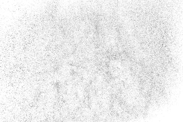 Distressed black texture. Dark grainy texture on white background. Dust overlay textured. Grain noise particles. Rusted white effect. Grunge design elements. Vector illustration, EPS 10.