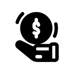 funds icon solid style vector