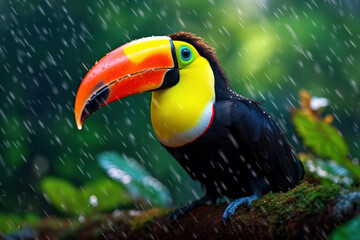 Obraz premium Tucan, Wildlife Photography, Generative AI