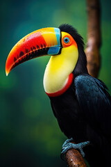 Obraz premium Tucan, Wildlife Photography, Generative AI