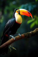 Fototapeta premium Tucan, Wildlife Photography, Generative AI