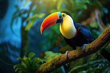Obraz premium Tucan, Wildlife Photography, Generative AI