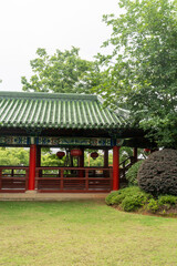 Fototapeta premium Corridor of classical architecture in China