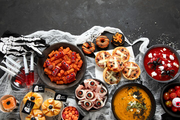 Halloween food ideas for a family dinner.